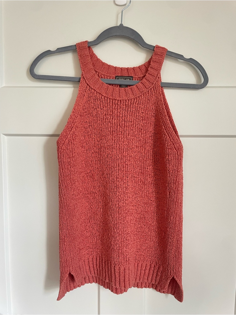 J. Crew Point Sur Coral Knit Sleeveless Tank Top Size S